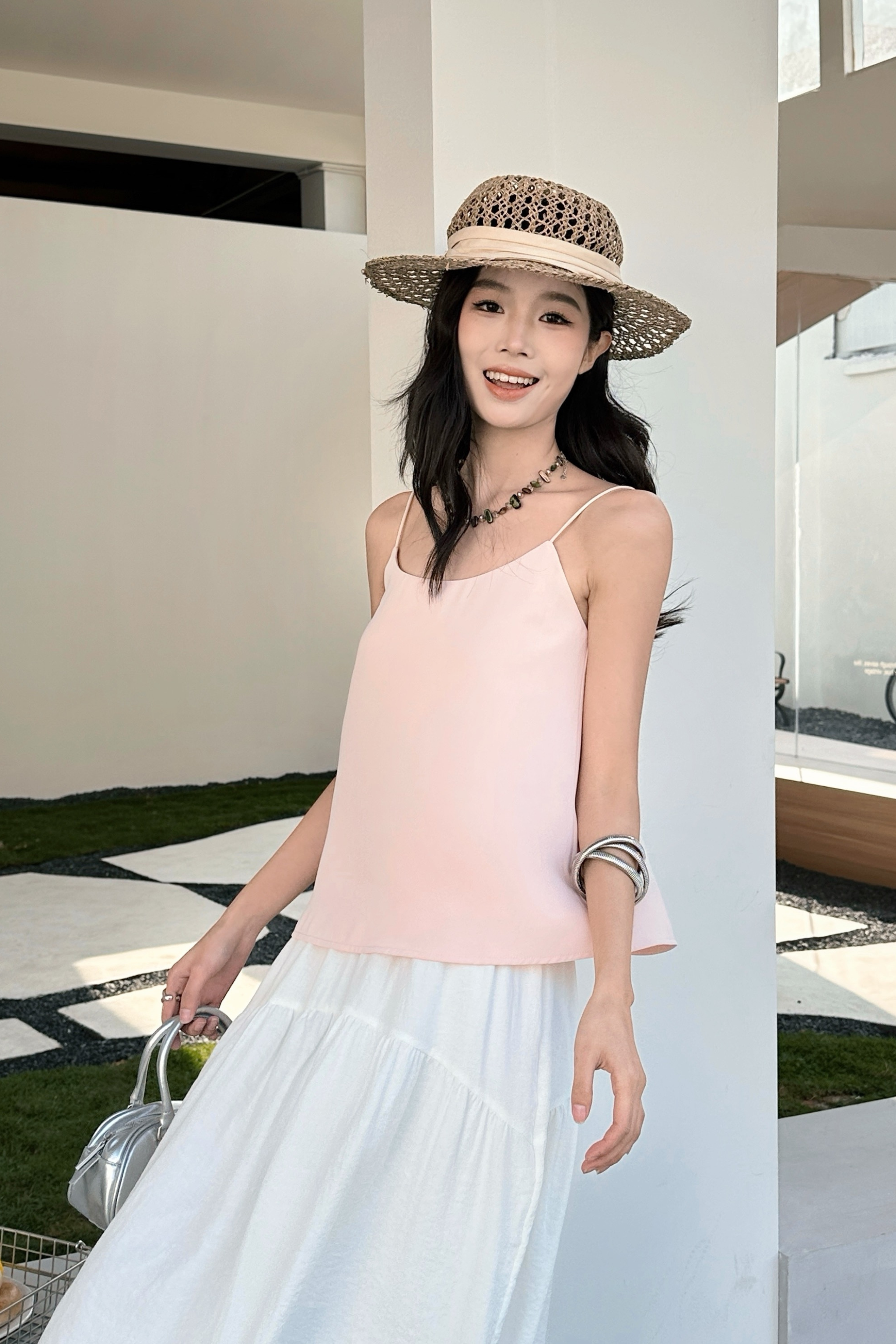 Gentle 2-way Tank Blush Pink