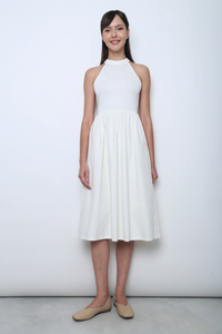 Grace Theory Midi Dress White