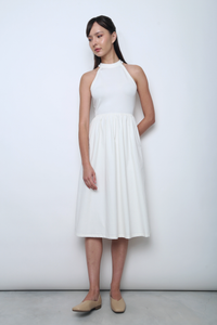 Grace Theory Midi Dress White