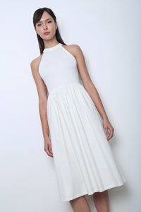 Grace Theory Midi Dress White