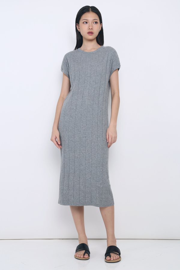 Luca V2 Knit Midi Dress Grey