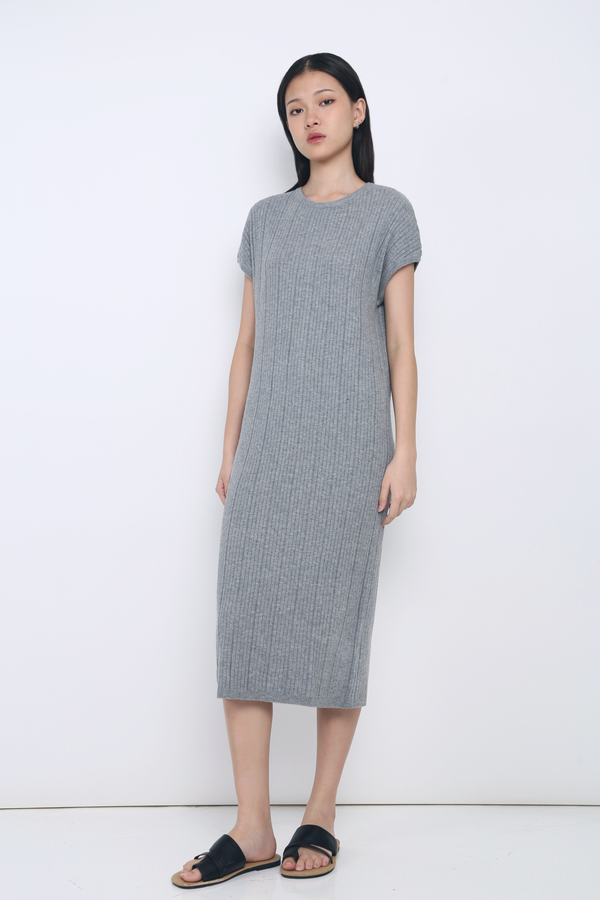 Luca V2 Knit Midi Dress Grey