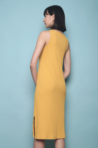 Gwendolyn Bare Minimal Midi Dress Yellow