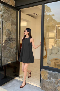 Hara Sleeveless Bubble Dress Black (Preorder)