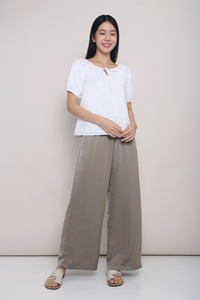 Heirloom Puffed Sleeves Blouse White