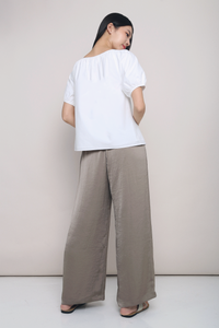 Heirloom Puffed Sleeves Blouse White