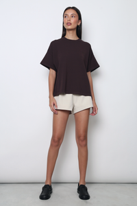 Heritage Crew Neck Knit Tee Chestnut Brown