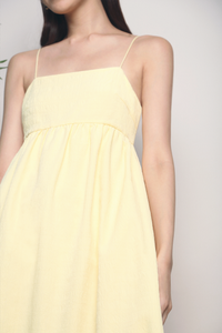Yale Strappy Midi Dress Yellow