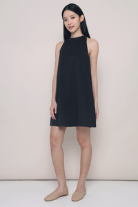 Sui Band Collar Dress Black