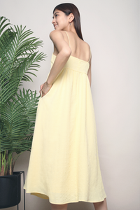 Yale Strappy Midi Dress Yellow