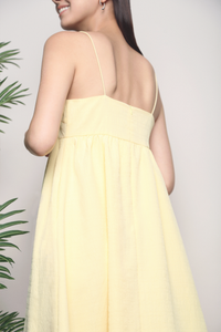 Yale Strappy Midi Dress Yellow