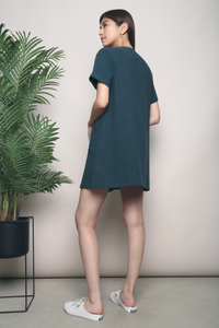 Liem Pocket Shift Dress Emerald