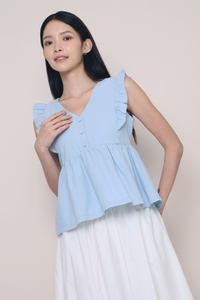 Hampton Flutter Top Powder Blue