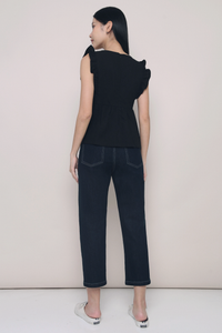 Hampton Flutter Top Black