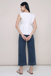 Hampton Flutter Top White