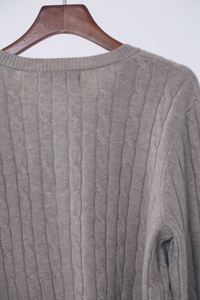Kaela Cable Knit Cardigan Taupe (Preorder)