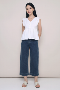Hampton Flutter Top White