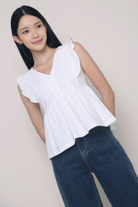 Hampton Flutter Top White