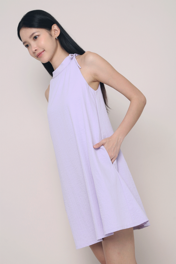 Sui Band Collar Dress Periwinkle