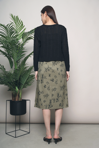 Valrose Cable Knit Cardigan Black