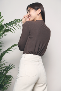 Luke Basic Knit Top Brown