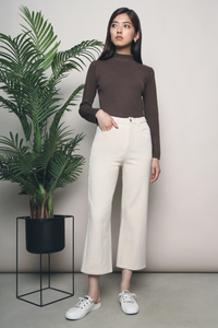 Luke Basic Knit Top Brown