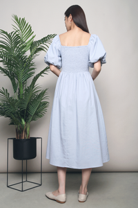 Tezza Linen Maxi Dress Powder Blue