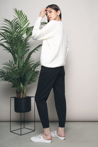 Ariel Cable Knit Sweater Cream