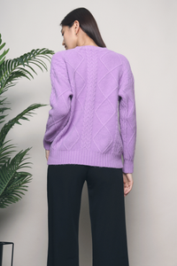 Joaquin Knit Sweater Purple