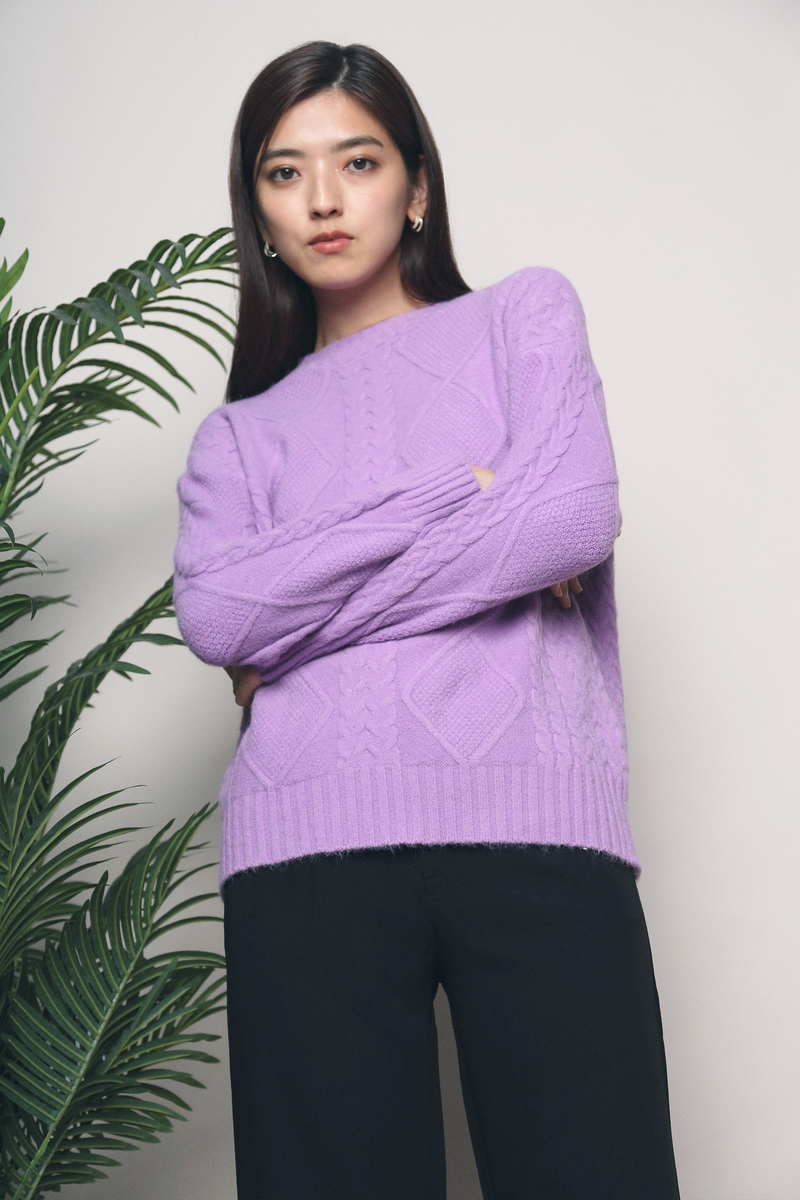 Joaquin Knit Sweater Purple