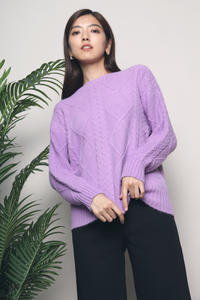 Joaquin Knit Sweater Purple