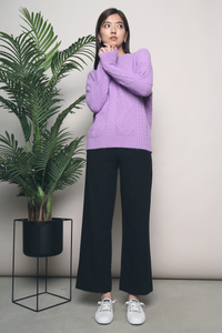 Joaquin Knit Sweater Purple