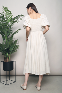 Parisa Smocked Midi Dress Malt