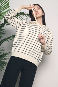 Junnie Stripe Hoodie Sweater (Restock)