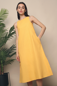 Mandala Racerfront Midi Dress Sunshine (Restock)