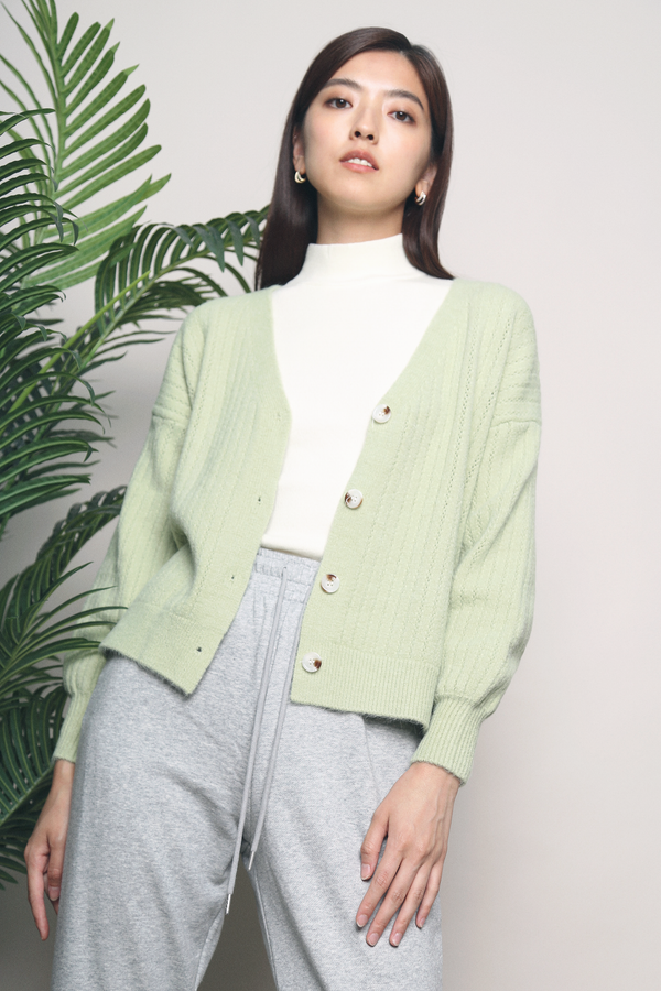 Jovan Knit Cardigan Muted Green