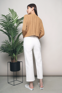 Valrose Cable Knit Cardigan Caramel