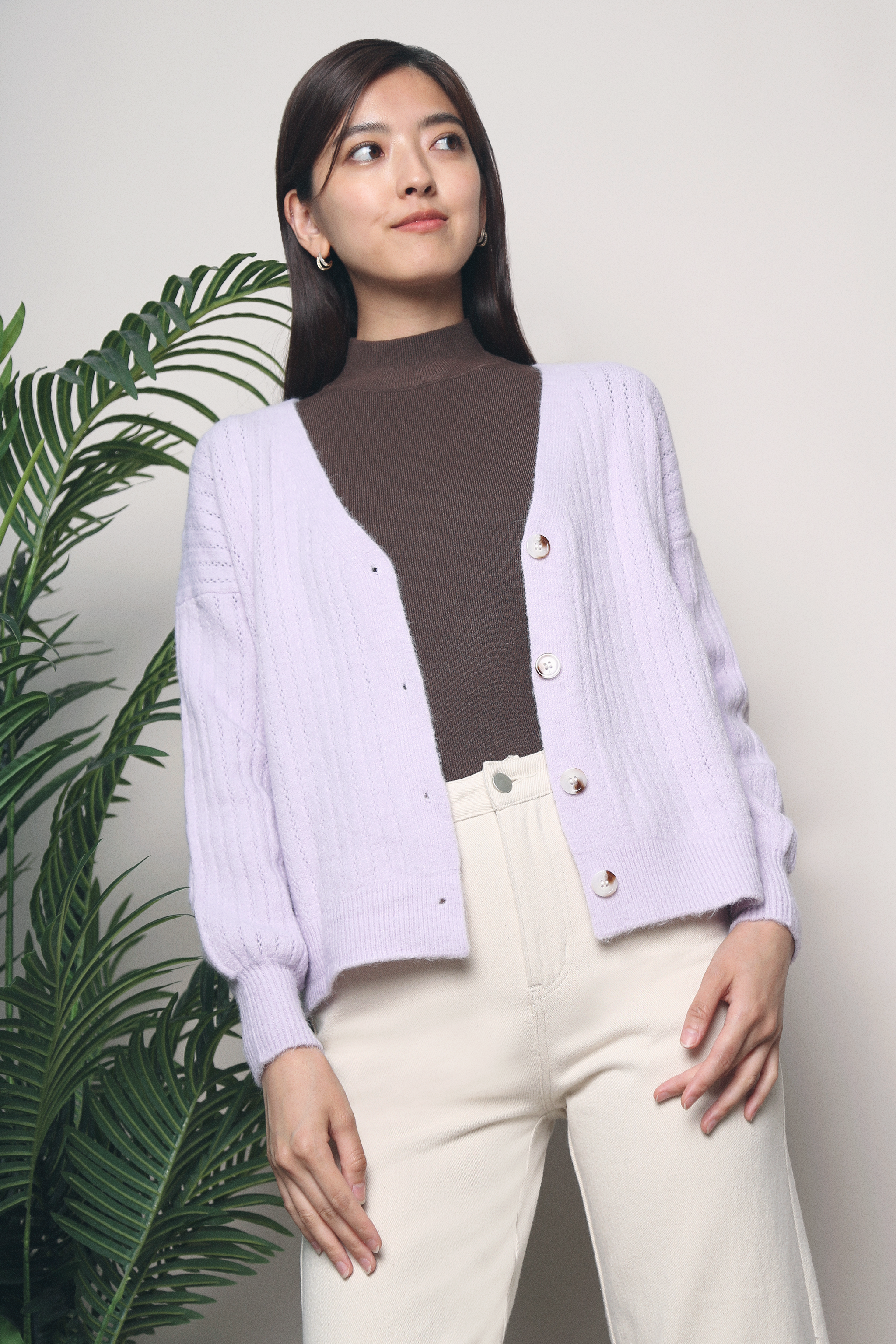 Jovan Knit Cardigan Lilac