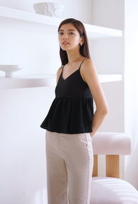 Blair Tie Back Top Black