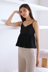Blair Tie Back Top Black