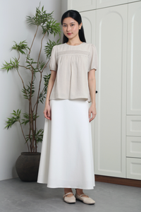 Ivywood Pleat Blouse Linen