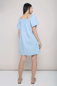 Jandy Flutter Sleeves Dress Ice Blue