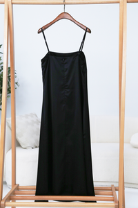 Jenner Slip Midi Dress Black