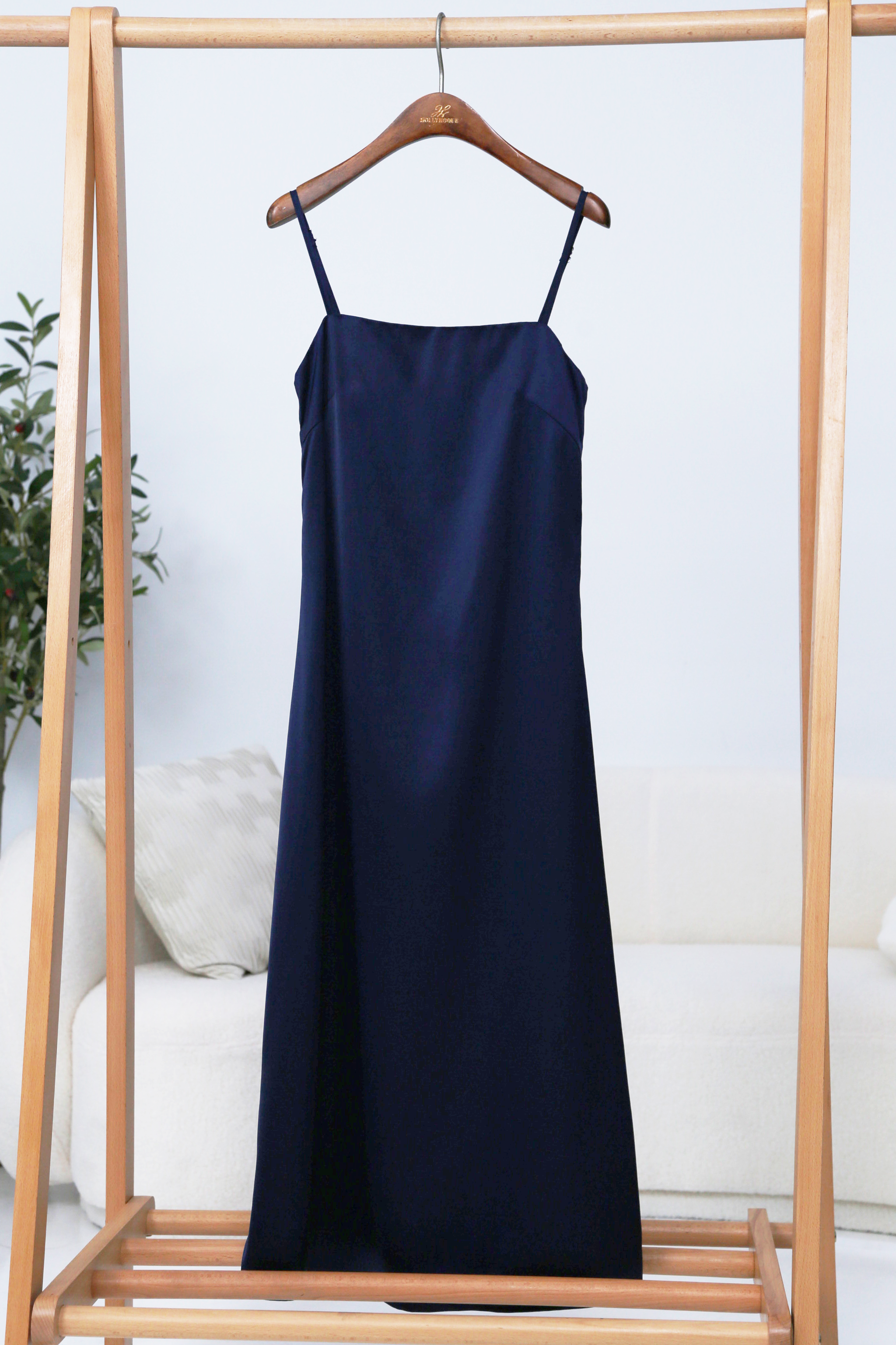 Jenner Slip Midi Dress Midnight Navy