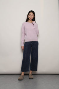 (Premium) Countryside Cable Knit Sweater Pink (Backorder)