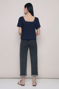 Lilit Fold Hem Jeans Black
