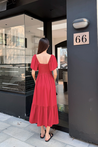 Lumiere Sweetheart Midaxi Dress Cherry