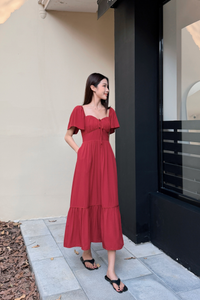 Lumiere Sweetheart Midaxi Dress Cherry