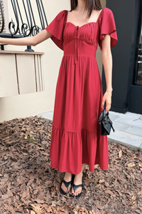 Lumiere Sweetheart Midaxi Dress Cherry