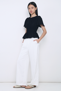 Lush Pleat Blouse Black